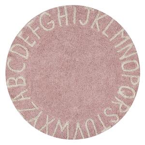 Lorena Canals koberce Ručne tkaný kusový koberec Round ABC Vintage Nude-Natural - 150x150 (priemer) kruh cm