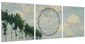 Obraz - Johan Barthold Jongkind, The Towpath, reprodukcia (s hodinami) (90x30 cm)