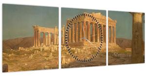 Obraz - Frederic Edwin Church, The Parthenon, reprodukcia (s hodinami) (90x30 cm)