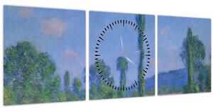 Obraz - Claude Monet, Poppy Field (Giverny), reprodukcia (s hodinami) (90x30 cm)