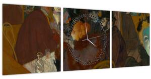Obraz - Henri de Toulouse-Lautrec, At the Moulin Rouge, reprodukcia (s hodinami) (90x30 cm)