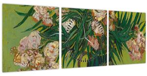 Obraz - Vincent van Gogh, Oleanders, reprodukcia (s hodinami) (90x30 cm)