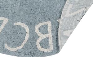 Lorena Canals koberce Ručne tkaný kusový koberec Round ABC Vintage Blue-Natural - 150x150 (priemer) kruh cm
