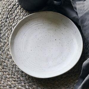 Kameninový dezertný tanier Pion Grey/White 16,5 cm