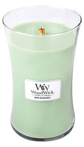 Vonná sviečka WoodWick White Willow Moss, doba horenia 110 h