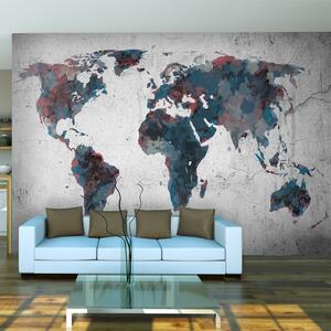 Fototapeta - Mapa sveta na stene I + zadarmo lepidlo - 200x154