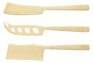 Set mosadzných nožov na syr - 3 ks