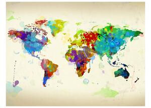 Fototapeta - Farebná mapa sveta
