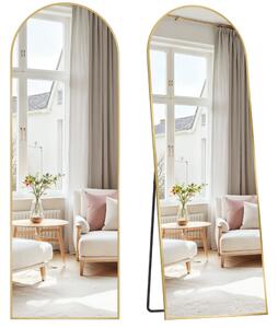 Zaoblené zrkadlo UMBRA, 160x50cm, zlatá SongmicsHome