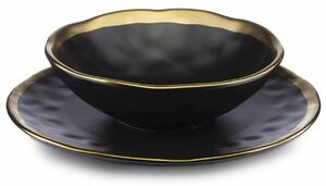 Keramická súprava tanierov Lissa Black Gold 2ks