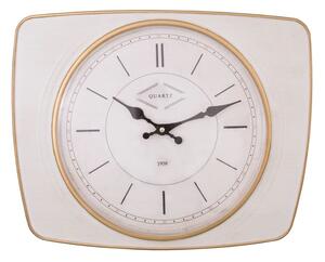 Biele nástenné hodiny Antic Line Vintage