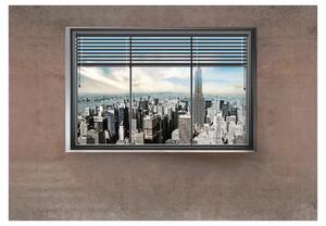 Fototapeta - New York okno + zadarmo lepidlo - 200x140
