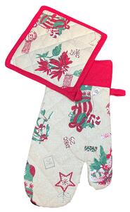 Sendia Textil Vianočný kuchynský 2 set Ponožka