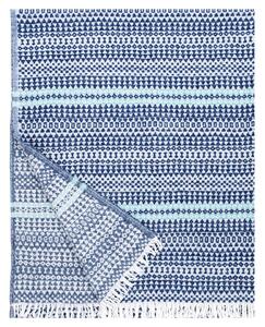 Lapuan Kankurit Vlnená deka Aino 130x170, modro-tyrkysová