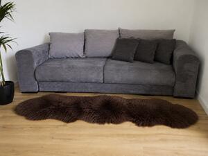 Ovčia kožušina double hnedá 180x65 cm