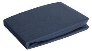 JERSEY PRESTIERADLO 90X200 CM, VÝŠKA 25 CM TMAVOMODRÉ