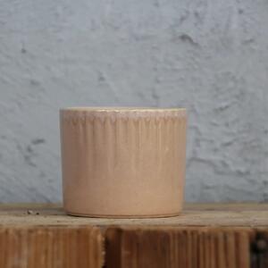 Kvetináč Vintage keramický béžový Ø 6 cm