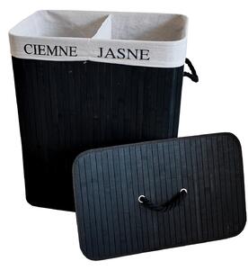 TRENDIE Bambusový kôš na prádlo 100l čierny + DARČEK