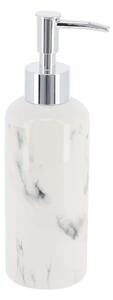 Dávkovač mydla Nardi Marble, biela/s chrómovými prvkami, 260 ml