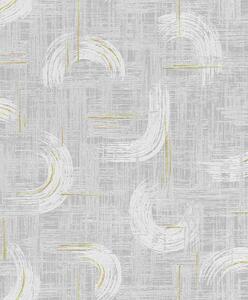 RASCH | Vliesová tapeta na stenu Timeless Selection 429039 | 0,53 x 10,05 m | šedá, biela, metalická