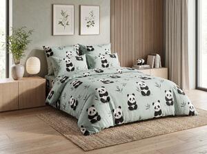 Obliečky z mikrovlákna PANDA RELAX mentolové Rozmer obliečky: 70 x 90 cm | 140 x 200 cm