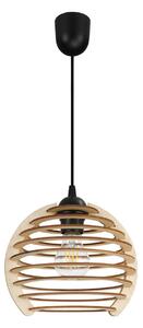 Závesné svietidlo Timber, 1x drevené tienidlo, lp, n