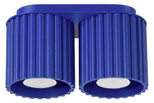 Stropné svietidlo Aura, 2x modré hliníkové tienidlo, (10 cm)