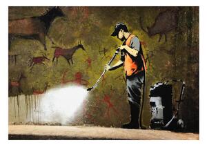 Fototapeta - Banksy - jaskynná maľba + zadarmo lepidlo - 250x175