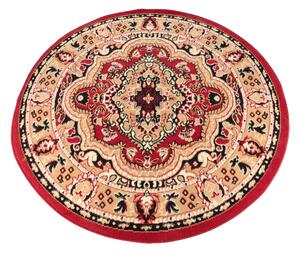 Okrúhly koberec Atlas PP červený – odolný a ľahko udržiavateľný Rozmer: 80x80 cm