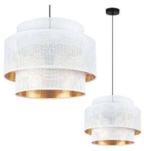 Závesné svietidlo Asti, 1x biele PVC tienidlo, (fi 40cm), g, b