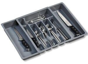 Plastový kuchynský organizér Loft Grey, 50x38 cm