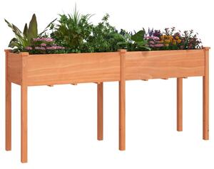 Kvetináč s vložkou hnedý 161x45x76 cm jedľový masív