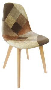 Jedálenská stolička Saleva - patchwork / buk