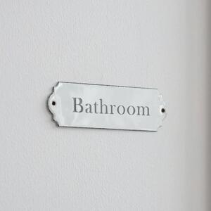 Kovový štítok Bathroom