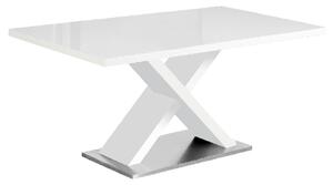 Jedálenský stôl Farnel - biela / biely lesk