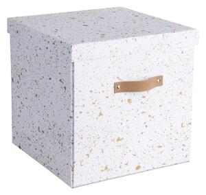 Úložná škatuľa v zlato-bielej Bigso Box of Sweden Logan