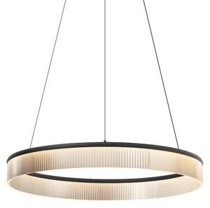 Moderné závesné svietidlo čierne 78 cm vrátane LED s 3-stupňovým stmievaním - Anello Chandelier