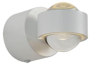 Dizajnové nástenné svietidlo biele vrátane LED IP44 - Lens