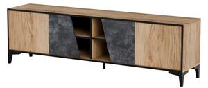 HALMAR TV stolík OVO 180 cm sivý betón/dub antický