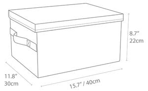 Sivý úložný box Bigso Box of Sweden Wanda, 30 x 20 cm