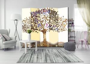 Paraván Golden Tree Dekorhome 135x172 cm (3-dielny)