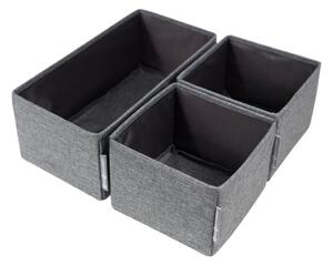 Súprava 3 sivých organizérov Bigso Box of Sweden Drawer