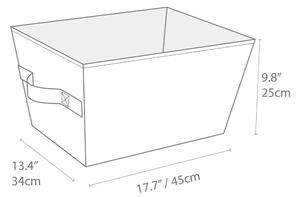 Sivý úložný koš Bigso Box of Sweden Tap, 34,5 x 25 cm