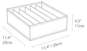 Sivý organizér do zásuvky s priehradkami Bigso Box of Sweden Drawer, 29 x 11 cm