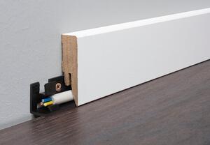 Lišta soklová Naturel biela, MDF, dĺžka 260 cm, výška hrany 58 mm, L95491