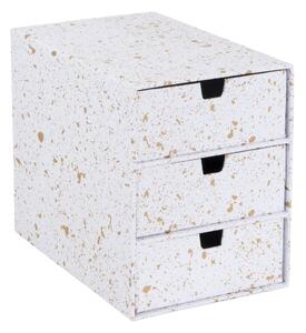 Zásuvkový box s 3 zásuvkami v zlato-bielej farbe Bigso Box of Sweden Ingrid