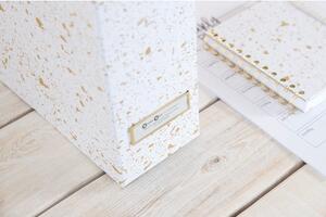 Organizér na dokumenty v zlato-bielej farbe Bigso Box of Sweden Estelle