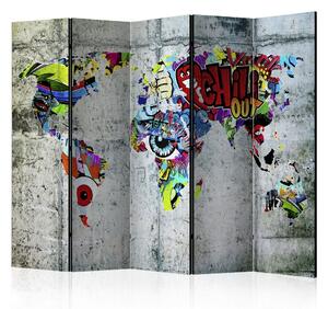 Paraván Graffiti World Dekorhome
