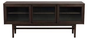 Hnedá vitrína v dekore duba s posuvnými dverami 170x75 cm Hazelton – Rowico