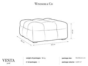 Béžový zamatový puf Windsor & Co Sofas Vesta